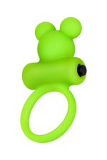 Зеленое виброкольцо на пенис A-Toys (Цвет: зеленый)