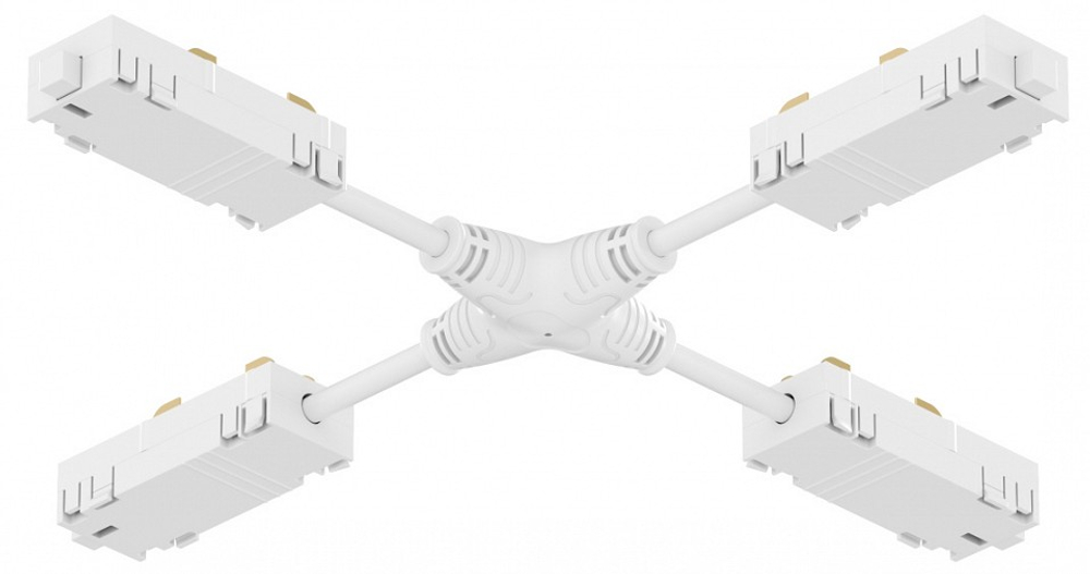 Токопровод X-образный центральный Denkirs SMART UNI TR2116-WH