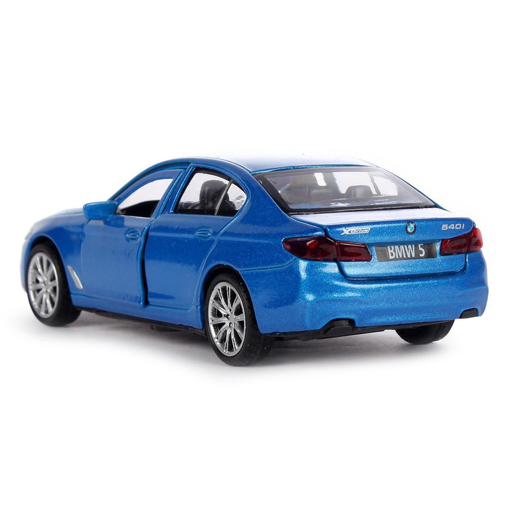 Модель ин. мет. "BMW 5-ER Sedan M-Sport" 12см, двери, багаж, син, коробка 5ER-12-BU (Технопарк)