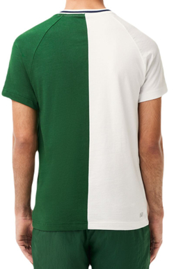 Мужская теннисная футболка Lacoste Sport x Daniil Medvedev Ultra-Dry Tennis T-Shirt - white/green