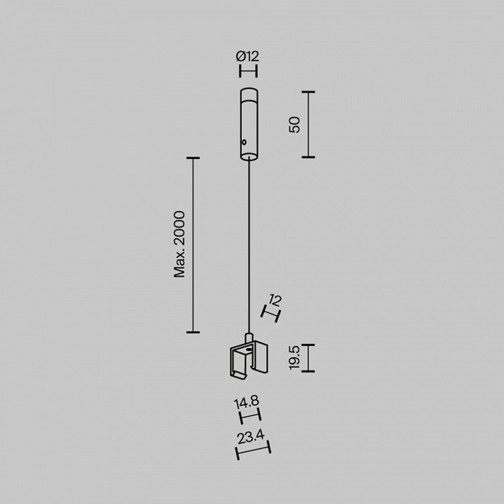Подвес для трека Maytoni Technical  TRA239SW-2B