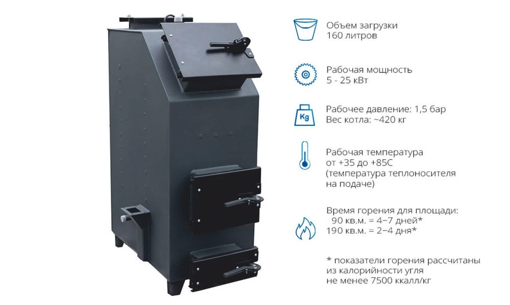 Котел длительного горения НЕДЕЛЬКА КО-60