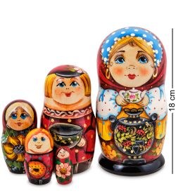 Народные промыслы МР-24/ 35-D Матрешка 5м «Анастасия с самоваром»