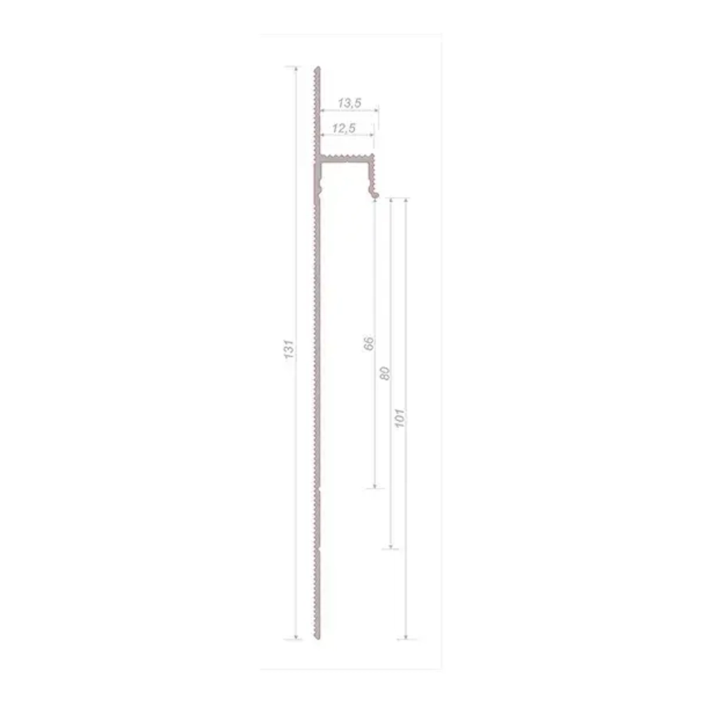 Скрытый плинтус Invisible I100+PL80 анодированный черный