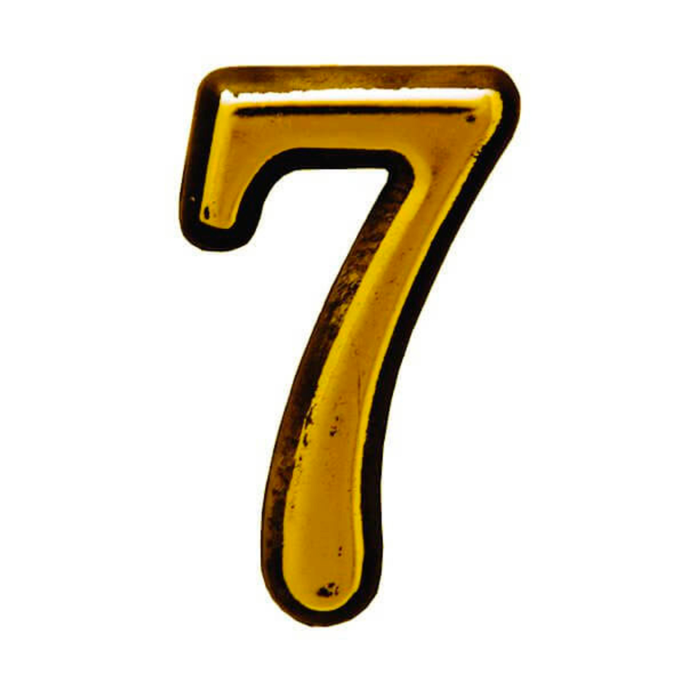 Цифра дверная АЛЛЮР пластик золото "7" /20