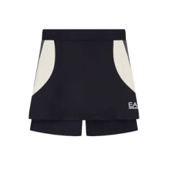 Теннисная юбка EA7 Woman Jersey - black/butter/asphalt
