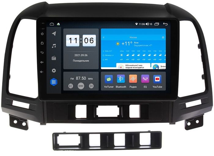 Магнитола для Hyundai Santa Fe 2006-2012 - AK371R9-MTK-LTE Android 10, SIM-слот