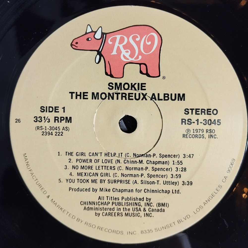 Винтажная виниловая пластинка LP Smokie The Montreux Album (Canada 1979)