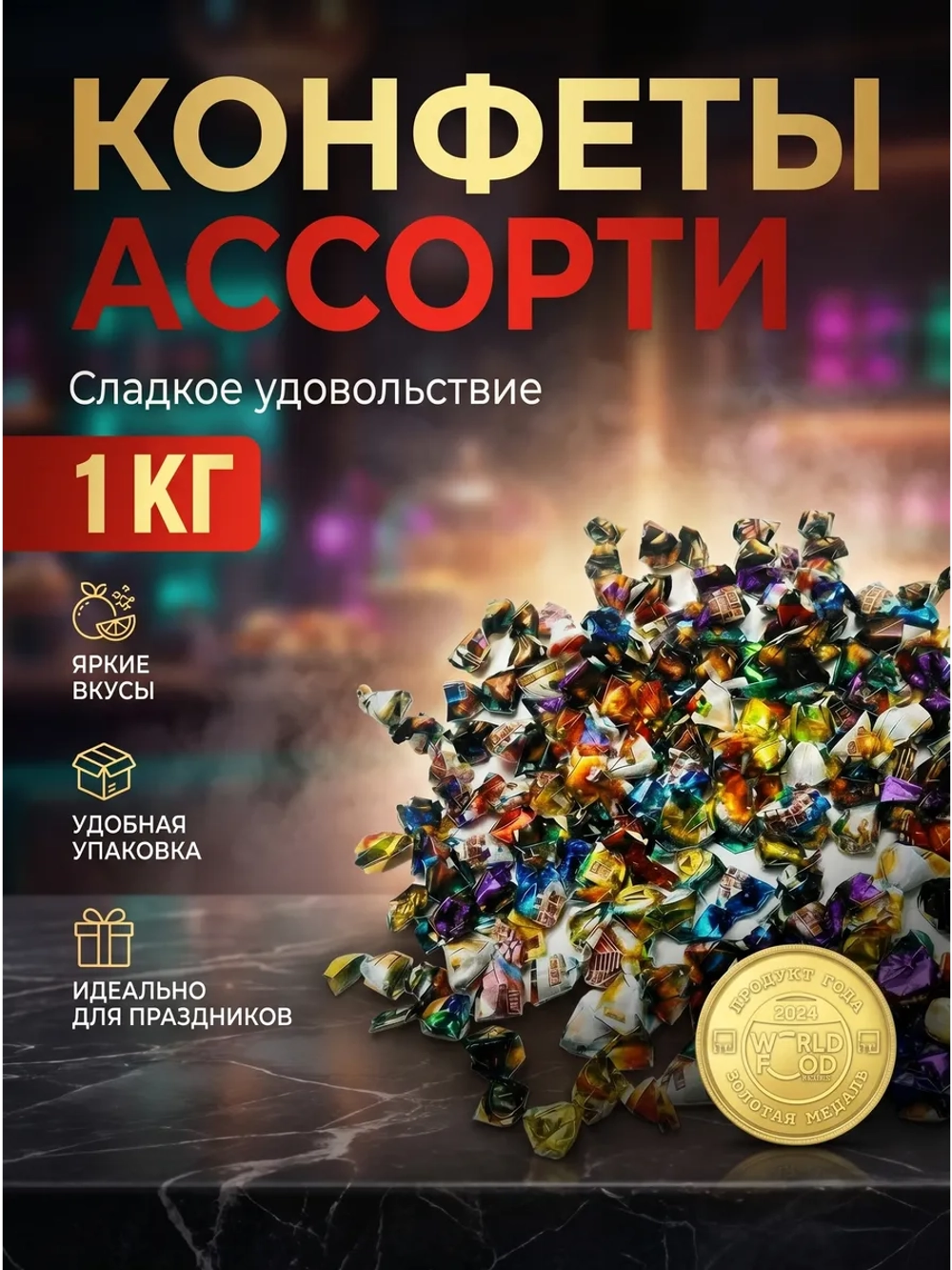 Конфеты мини "Ассорти" 1 кг.