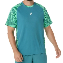 Теннисная футболка Asics Padel Court All Over - misty pine/vital green