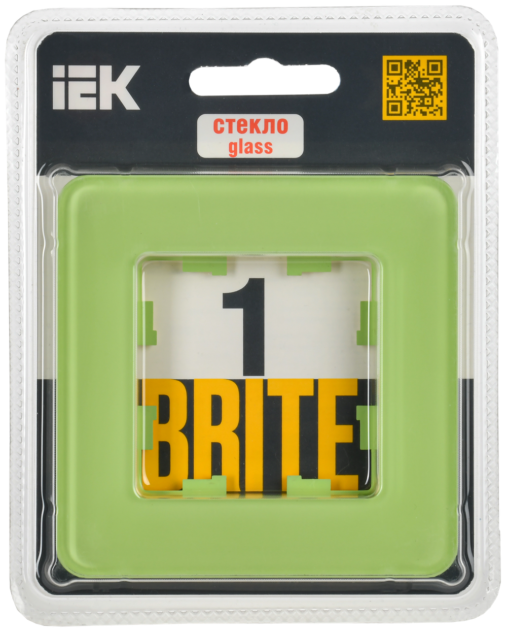 BRITE Рамка 1-местная РУ-1-2-Бр стекло эко грин RE IEK