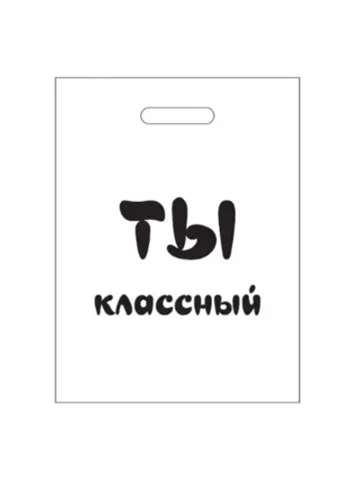 Подарочные пакеты "Ты Классный" 31х40см, 10шт