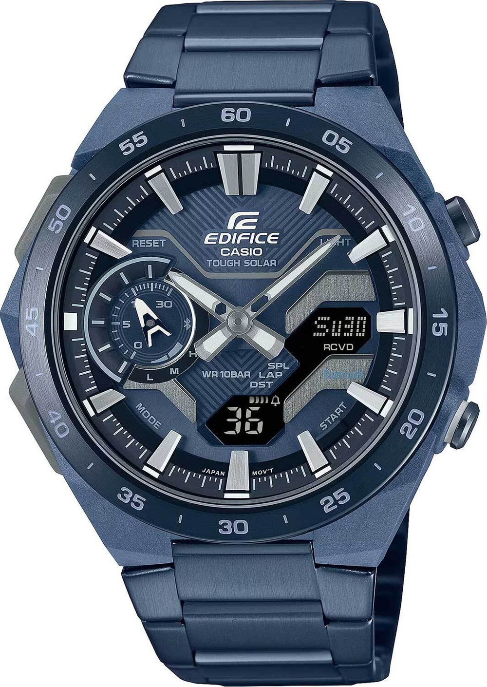 Японские наручные часы Casio Edifice ECB-2200CB-2A с хронографом