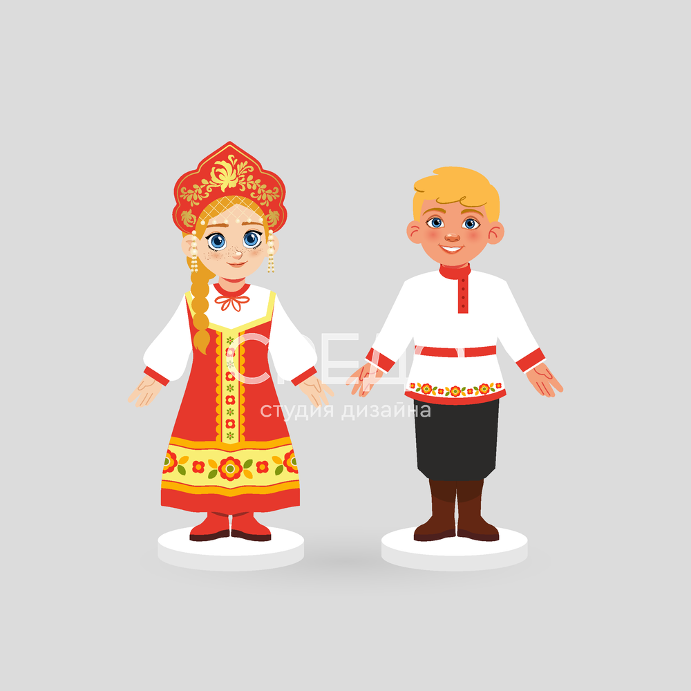 Большие стойки "Русский костюм"