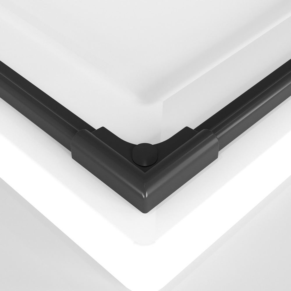 Душевое ограждение Niagara Nova NG-6828-34ВLACK (80х80х195) квадрат,черный матовый,двери раздвижные,стекло прозрачное,1 место