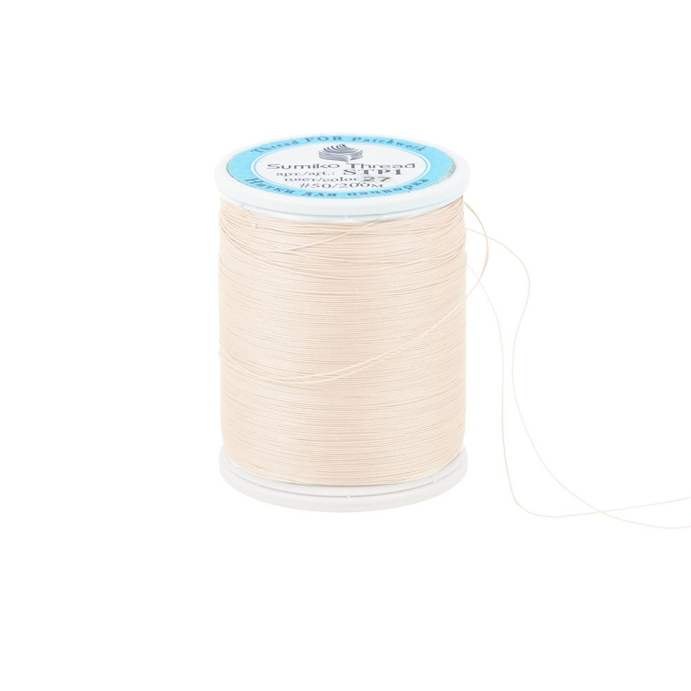 Нитки для пэчворка SumikoThread 200 м, (219 ярд), 27 св.св.бежевый