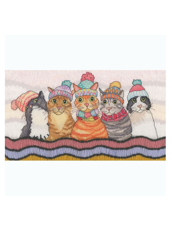 Набор для вышивания нитками Bothy Threads A Cosy Clowder