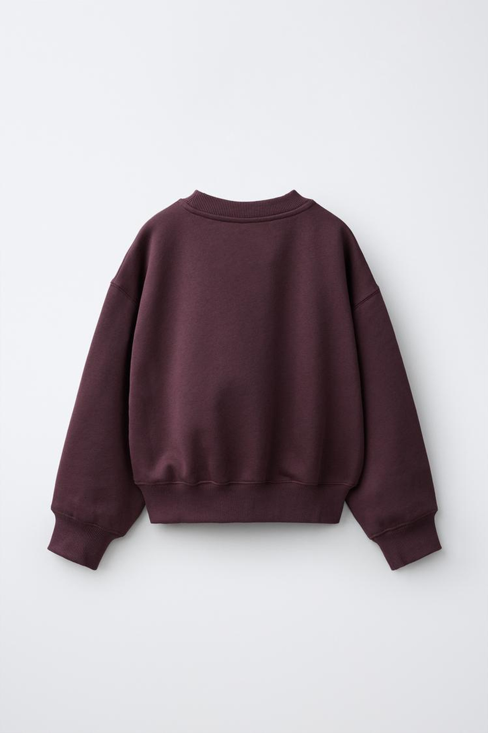 ZARA ТОЛСТОВКА С ПРИНТОМ В СТИЛЕ ПРЕППИ, БУРГУНДИ