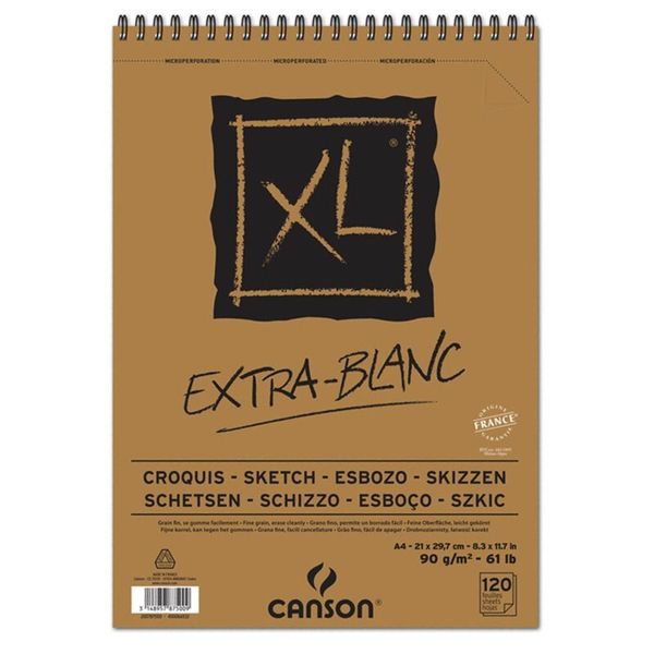 Альбом для пастели и угля XL 90 г/м², A4 21х29.7 см, на спирали 120 л, Canson C200787500