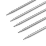 Спицы носочные KnitPro BasixAluminum 20 см, алюминий, серебро, 5 шт