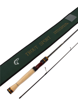 Удилище спиннинговое Fish Crystal Trout Sport, 2 секции, цельная вершинка, длина 1.80 м, тест 0.6-6 г