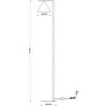 Торшер Arte Lamp DAVID A7033PN-1BK, 1хE27