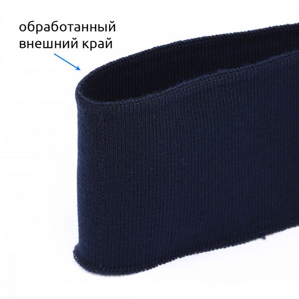 Подвяз (довяз) трикотажный 6.0х80 см, синий, 73096, 520 г/м², 100% п/э, 5 штук