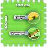 ЭВА-плитка зелено-жёлтая 100×100×2 см - мягкий коврик-пазл, плетёнка