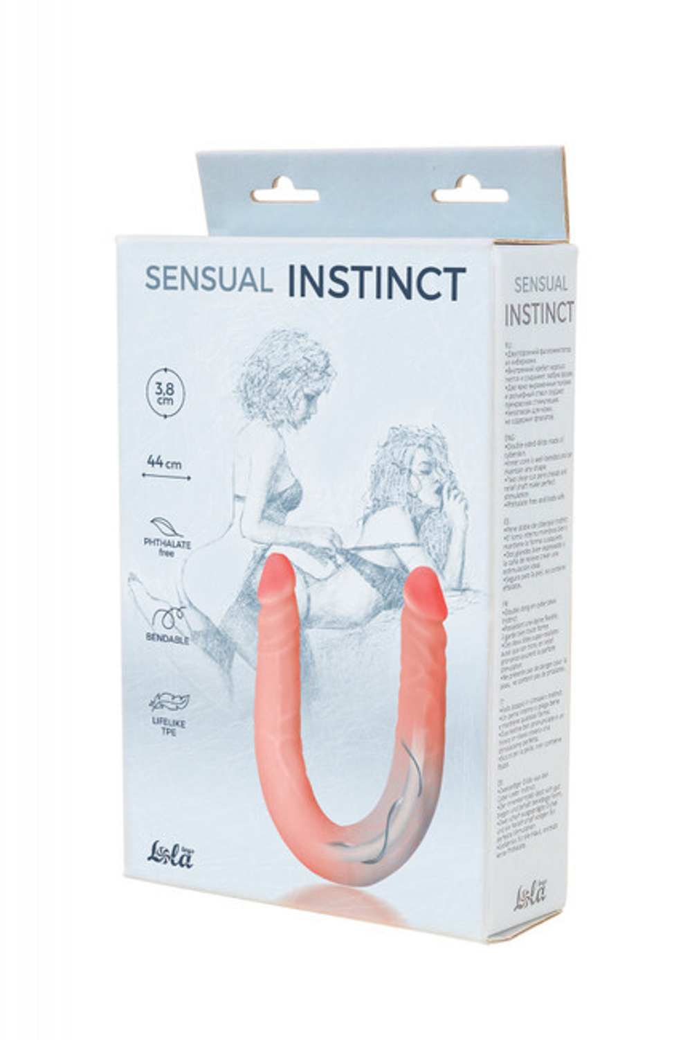 Гнущийся фаллоимитатор Sensual Instinct , 44 см (Цвет: телесный)