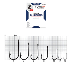 Крючки Cobra ALLROUND CA126  №8, 10 шт.
