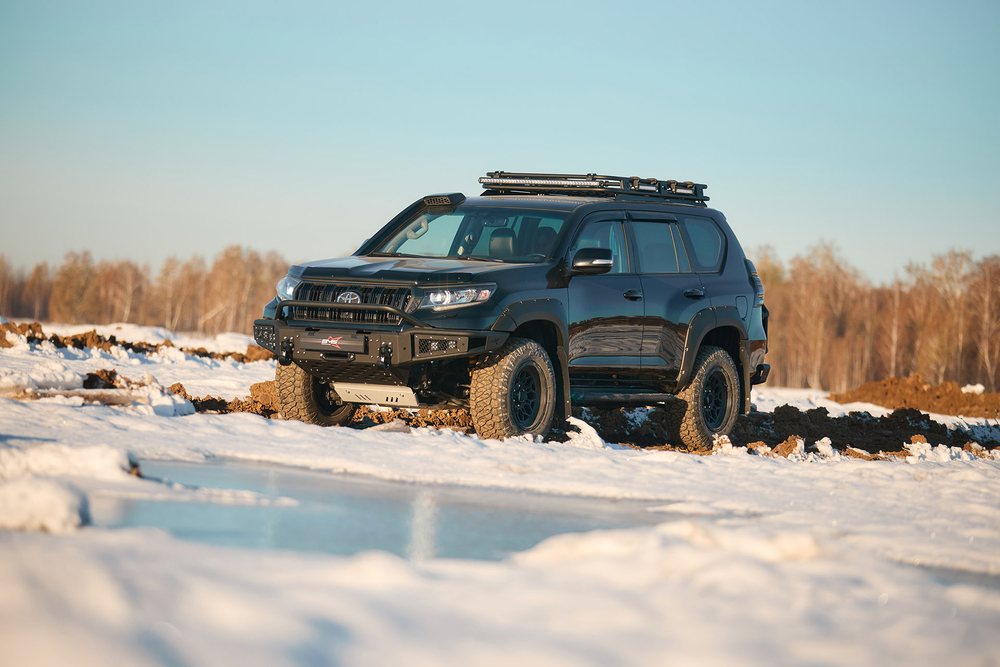 Бампер силовой передний BMS ALFA для Тойота Прадо 150 2018-2023