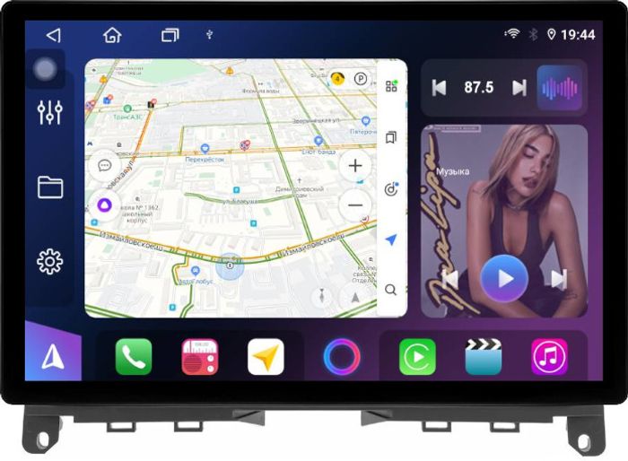Магнитола для Mercedes-Benz C W204 2007-2011 - FarCar BX877 монитор 13" 2K QLED на Android 13, Быстрая, CarPlay, 4G SIM-слот