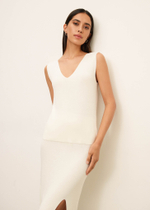 Топ ENIGMA V-neck прямой, айвори