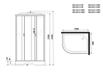 Душевая кабина Niagara Classic NG-3312-14RF (120х80х215) низкий поддон(13см),стекло матовое,3 места