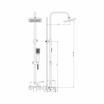 Душевая система 35к MIXLINE МЛ2426(ML2426) лейка 1 позиция +лейка "Тропический душ" ХРОМ
