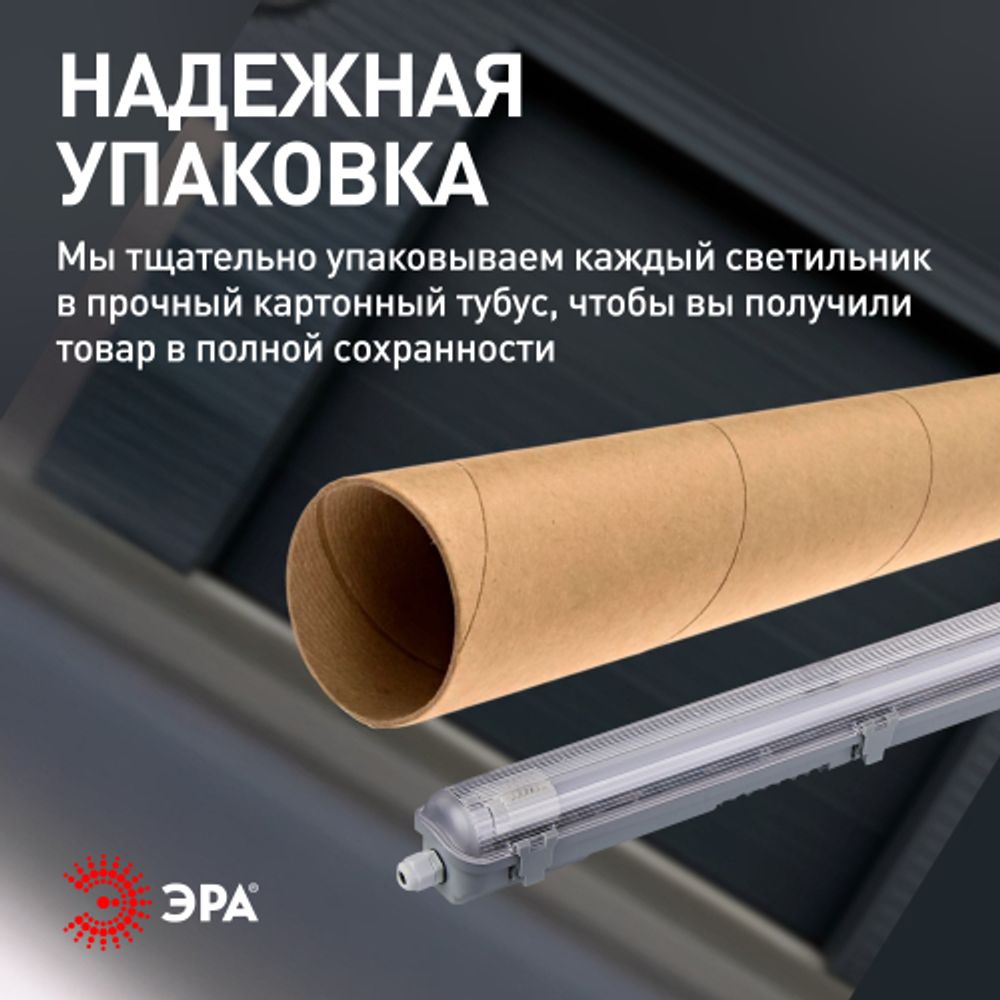 Светильник ЭРА SPP-101-0-001-120 IP65 под светодиодную лампу T8 G13 LED 1200 | Линейные IP65 под лампу T8 LED