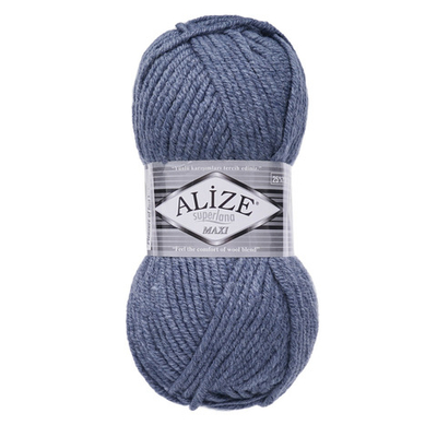 Пряжа Alize (Ализе) Superlana Maxi / уп.5 мот. по 100 г, 100м, 203 джинса A