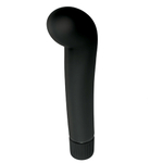 Чёрный вибростимулятор для G-точки G-PLEASURE STYM SILICONE - 12,5 см. (Цвет: черный)