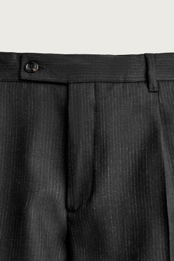 ZARA КОСТЮМНЫЕ БРЮКИ ИЗ 100% ШЕРСТИ MANTECO®, АНТРАЦИТОВО-СЕРЫЙ