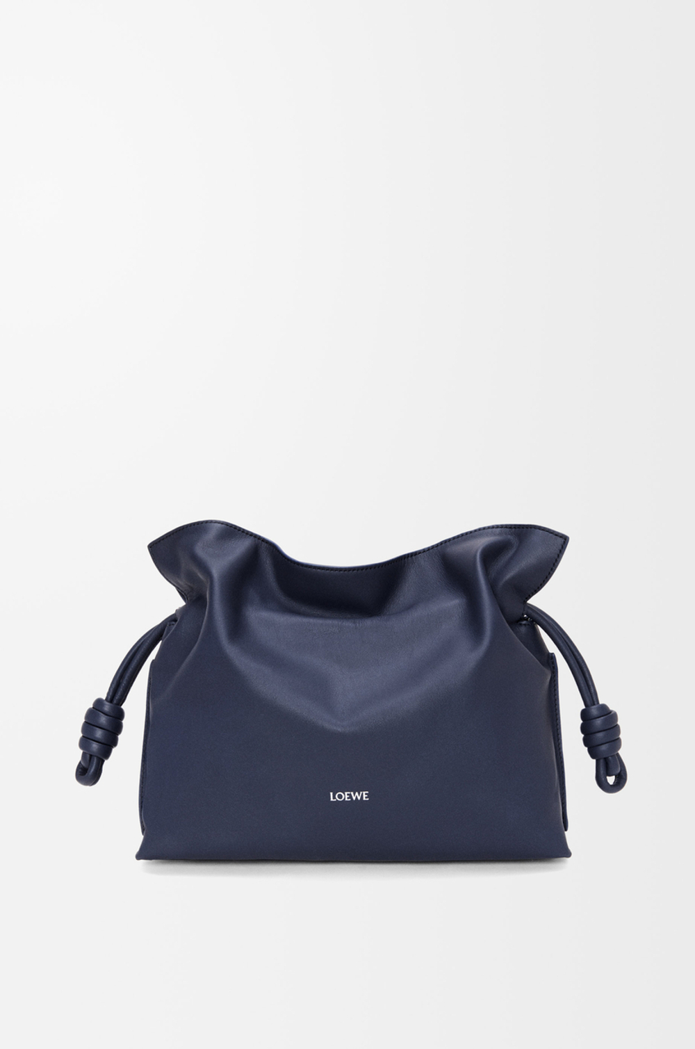 Loewe Сумка-клатч среднего размера Flamenco из телячьей кожи наппа, темно-синий