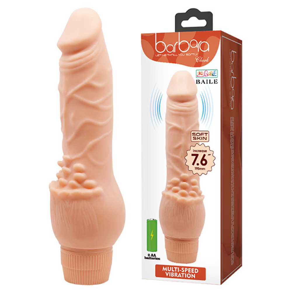 Телесный вибратор-реалистик 19,5см Baile Barbara Clark BW-001001R
