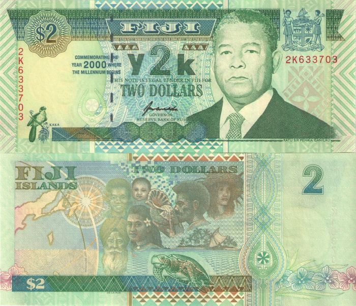 2 доллара 2000 Фиджи