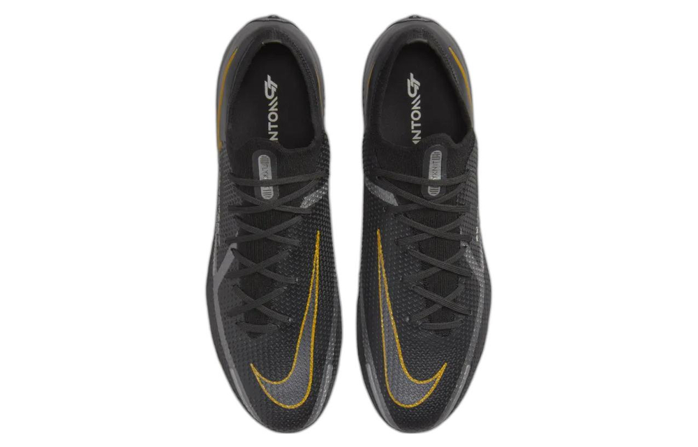 Nike Phantom GT2 Elite Fg Black Metallic Dark Grey Metallic Gold