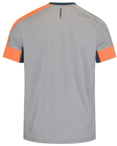 Мужская теннисная футболка Head Padel Tech T-Shirt - grey/orange