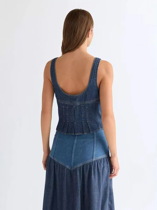 Блузка женская WRANGLER PLEATED CORSET TOP LONE RIDER