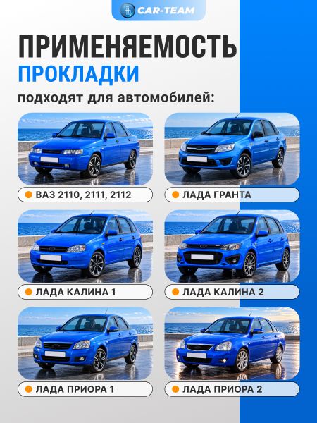 Прокладка под коллектор (паук) 8кл для автомобилей Лада