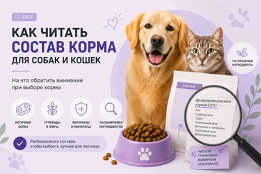 Как читать состав корма для собак и кошек: на что обратить внимание при покупке