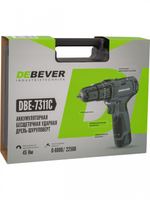 DBE-7311C Дрель-шуруповерт аккумуляторная DeBever бесщеточная, ударная, 45Nm, 19+3, 10мм, 12В