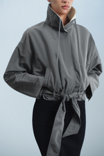 УКОРОЧЕННАЯ КУРТКА С ПОЯСОМ — ZW COLLECTION — ZARA