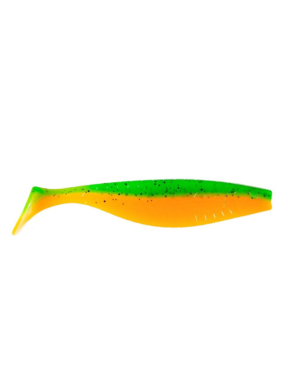 Приманка ZUB-PROVOCATOR 123мм(4,8")-4шт, (цвет 022) зеленый верх -оранжевый низ, Dunaev